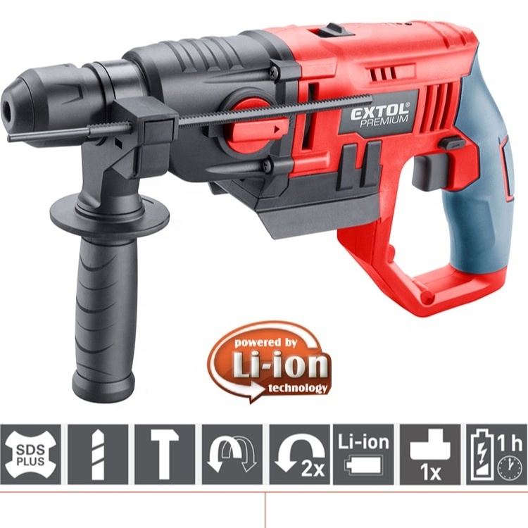 8891819 EXTOL 20V Li-ion Battery operated rotary electric hammers cordless drill cordless impact drill with hammer