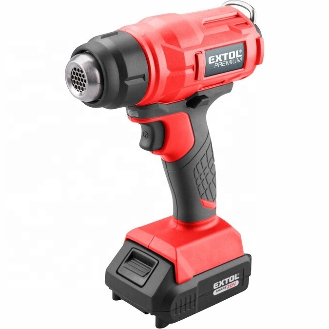 8891866 EXTOL High quality hot air heat gun 20V Li-ion 2000mAh wireless portable cordless heat gun