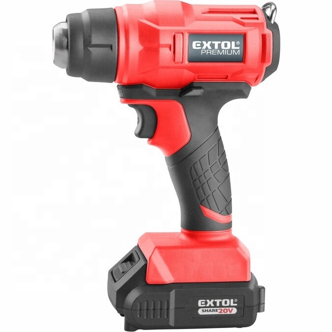 8891866 EXTOL High quality hot air heat gun 20V Li-ion 2000mAh wireless portable cordless heat gun