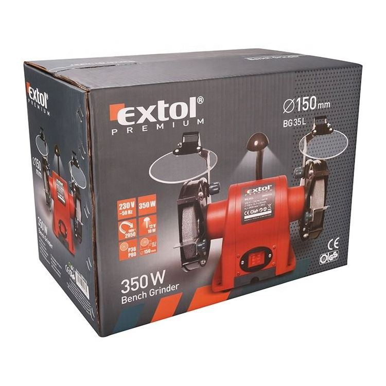 8892110 EXTOL Hot Sale Electric Sander Polisher Bench Grinder 150mm Machine