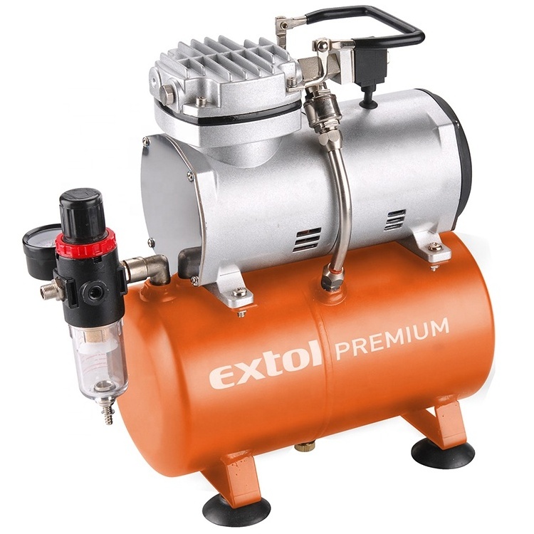 8895300 EXTOL 150W 3L Premium Silent Piston Airbrush Compressors for Spray Gun And Other Air Tools