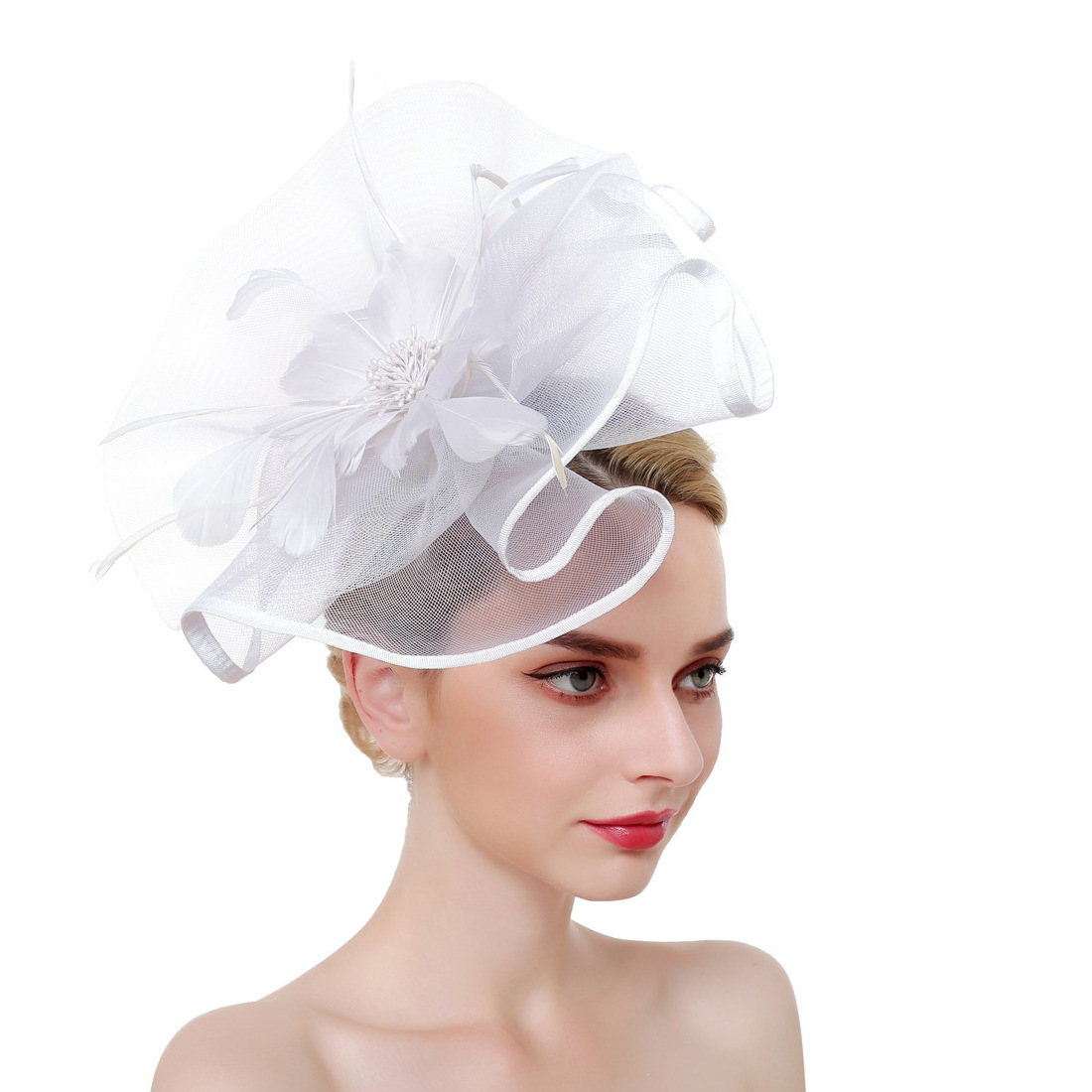 Wedding Bridal Fascinator Christmas New Design Women Church Hair Fascinator Hats For Ladies