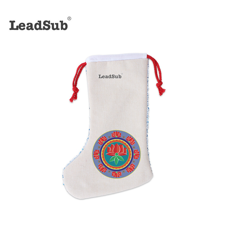 New Fashion Sublimation Blank Personalized Sequin Christmas Stocking for Decoration