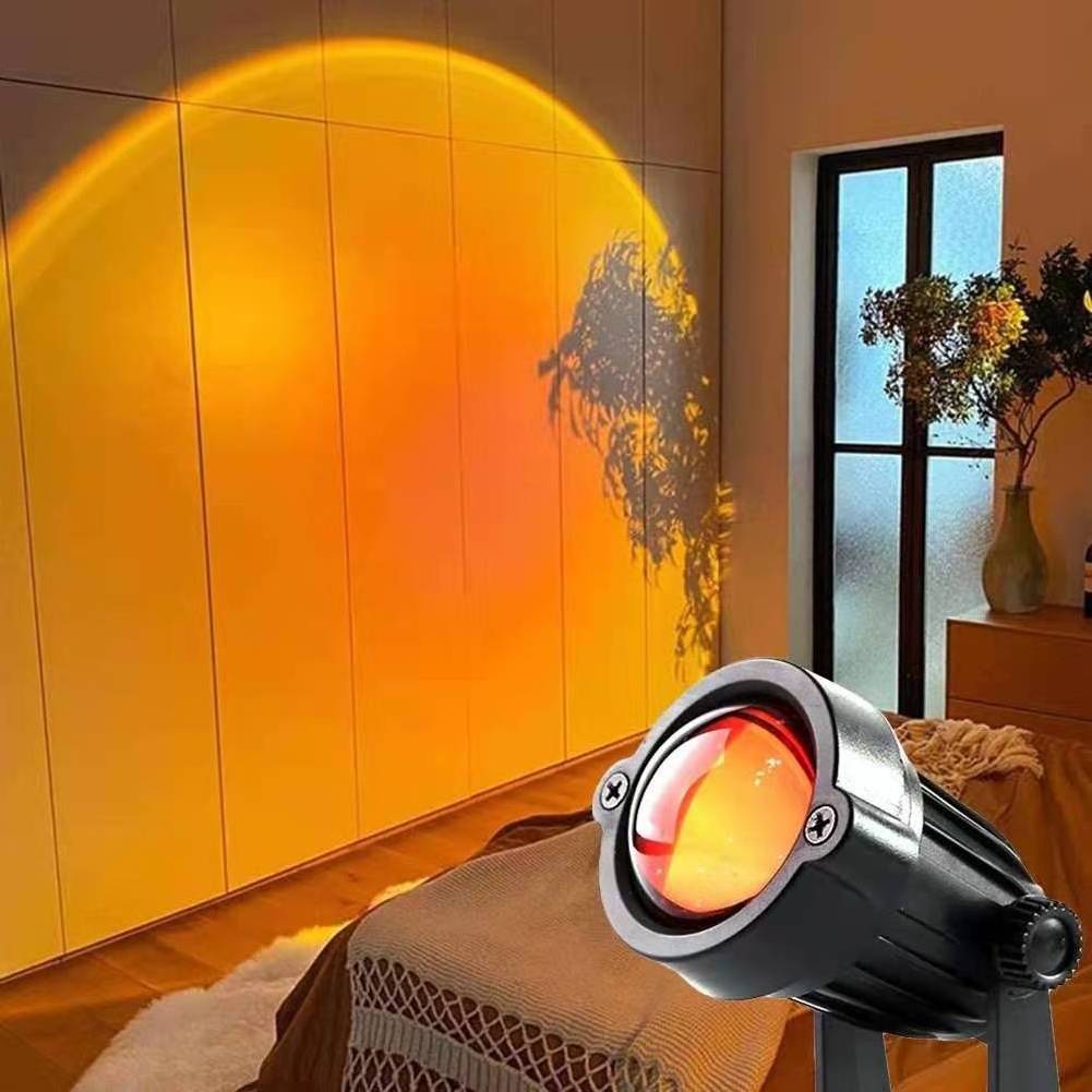 Usb Rainbow Sunset Projection Lamp LED Atmosphere Night Light Home Coffee Bar Indoor Projector Lamps Outdoor Decorative Lights