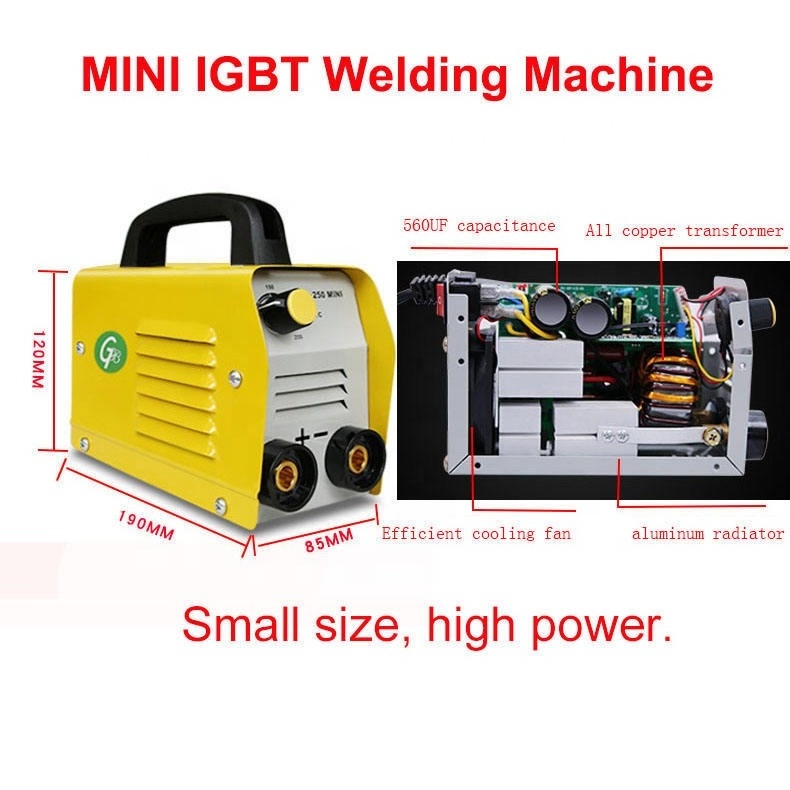 Portable Mini manual metal arc Welder MMA Welding Machine with Hot Start Arc Force Anti-Stick LCD Digital Display