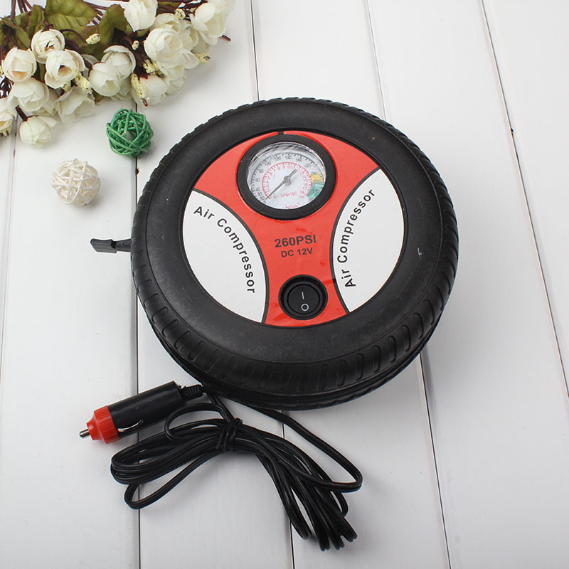 DC 12v electric portable  Tire pump Air Inflator with pressure gauge 3 air nozzles for Bicycle/motorcycle /car/  Air Compressor