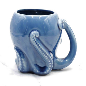 Hand Painted Creative Animal 3D Octopus Ceramic cute Mug