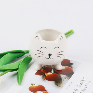 2022 new arrivals animal planters cute cartoon ceramic animal flower pot mini cat pot succulent plant pots