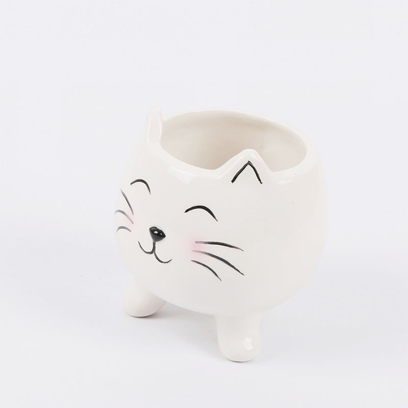 2022 new arrivals animal planters cute cartoon ceramic animal flower pot mini cat pot succulent plant pots