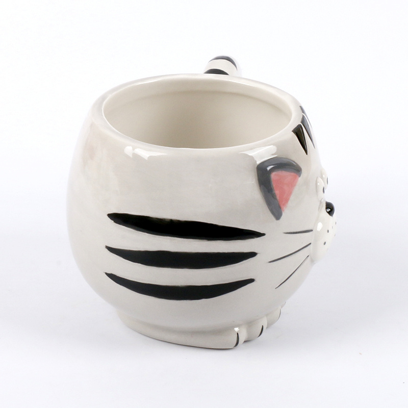 3D Animal Theme Ceramic Cat Mug,Cute Kitty Mug,Ceramic Cat Coffee Mug