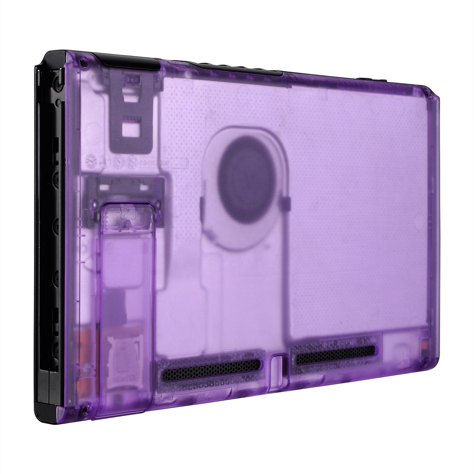 Transparent Purple Backplate with Kickstand Back Panel Bottom Case For NS Console Nintendo Switch Console