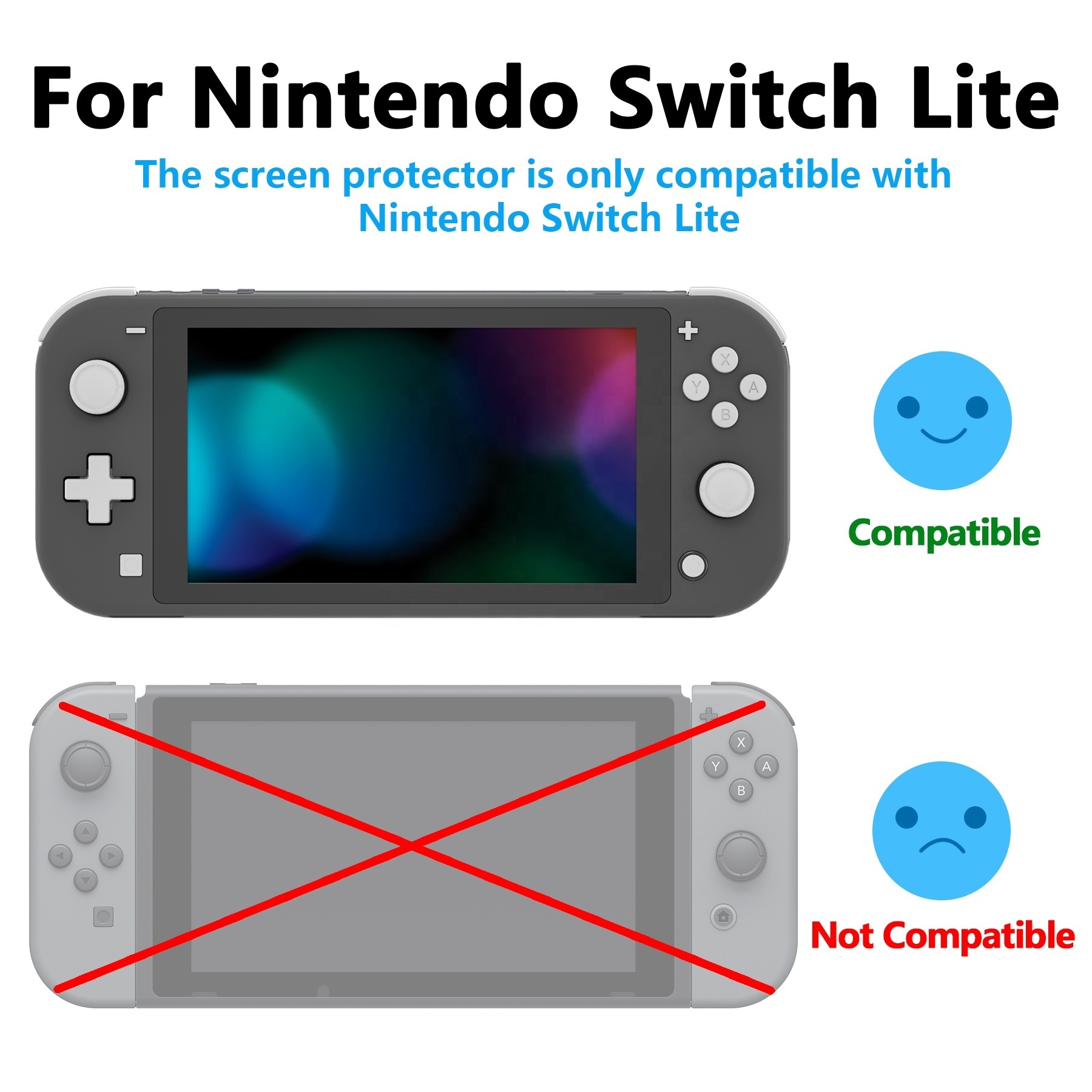 Color Customized Protective Film Screen Guard 9H Tempered Glass Screen Protector For Nintendo Switch Lite Console