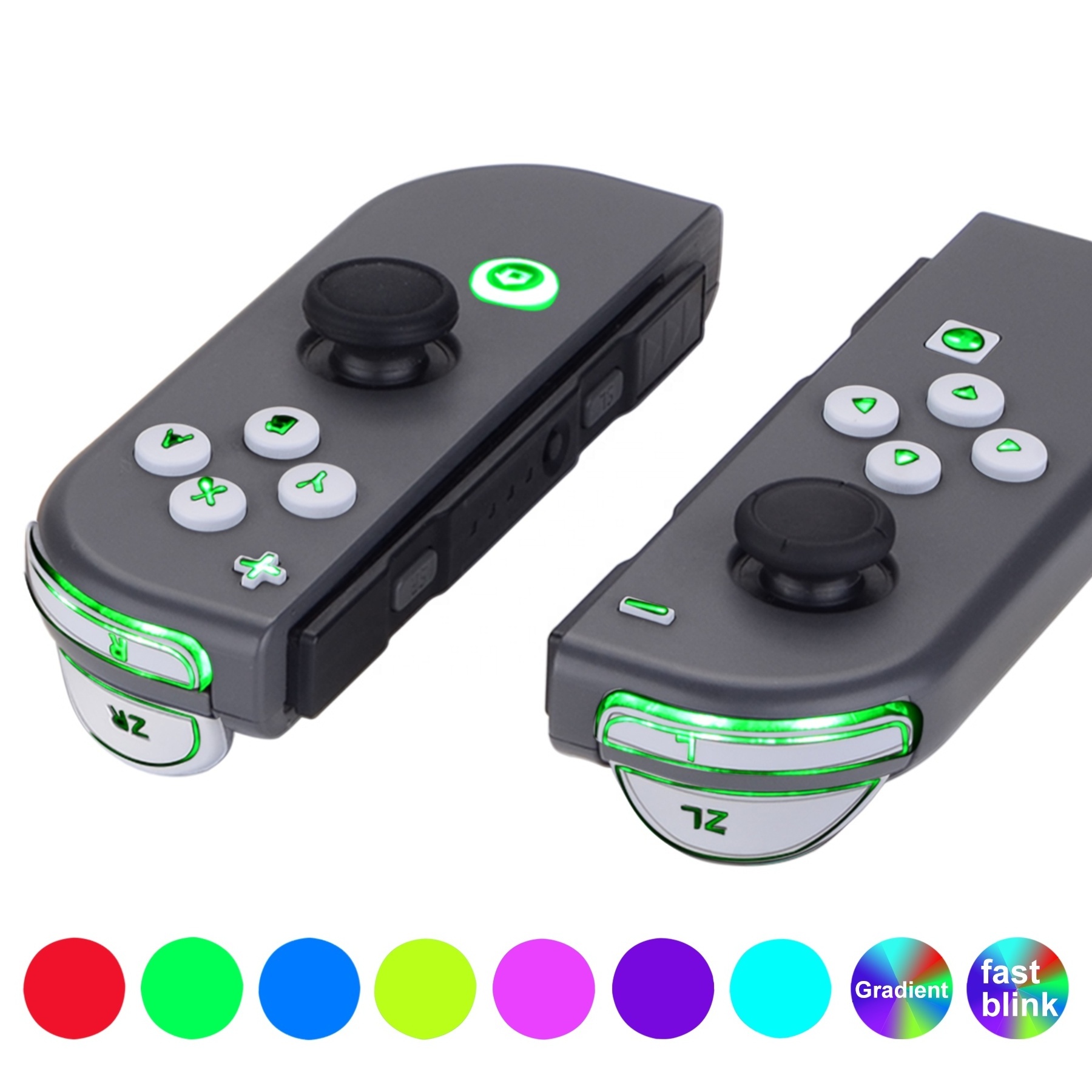 eXtremeRate Custom Gamepad NS Switch Controller 7 Color DFS Led Kit With White Button For Moded Nintendo Switch