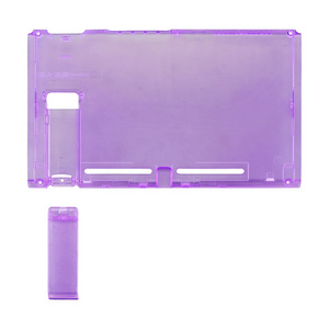 Transparent Purple Backplate with Kickstand Back Panel Bottom Case For NS Console Nintendo Switch Console