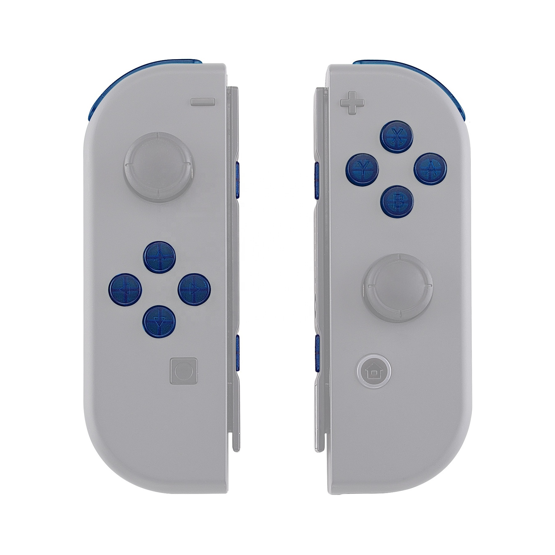 Wholesale Customized Clear Blue Plastic Dpad Action Button Replacement for Gamepad Nintendo Switch Controller Key Repair Parts