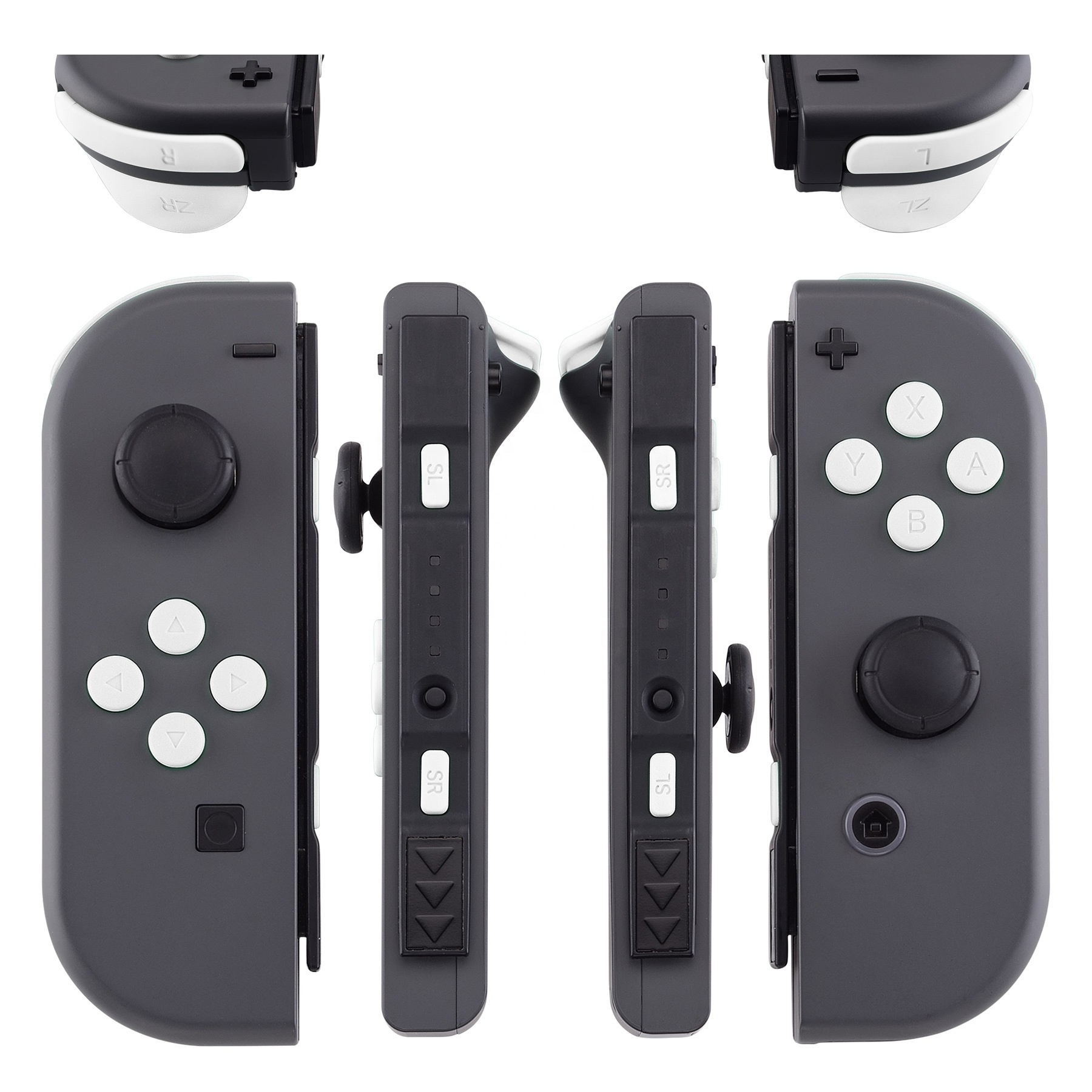 Soft Touch White ABXY Direction Keys SR SL L R ZR ZL Trigger Keys Full Buttons Repair Kits for Nintendo Switch Mod