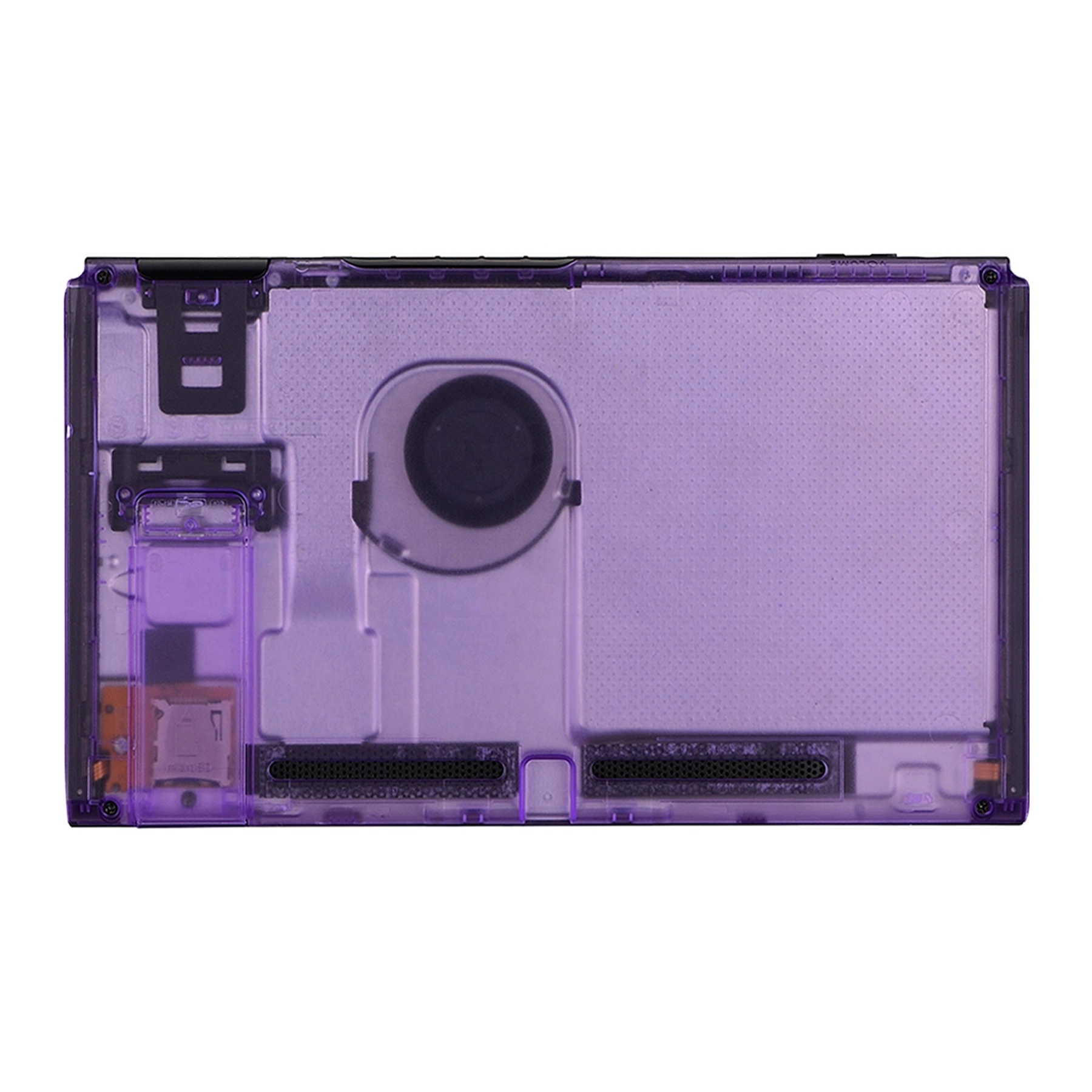 Transparent Purple Backplate with Kickstand Back Panel Bottom Case For NS Console Nintendo Switch Console