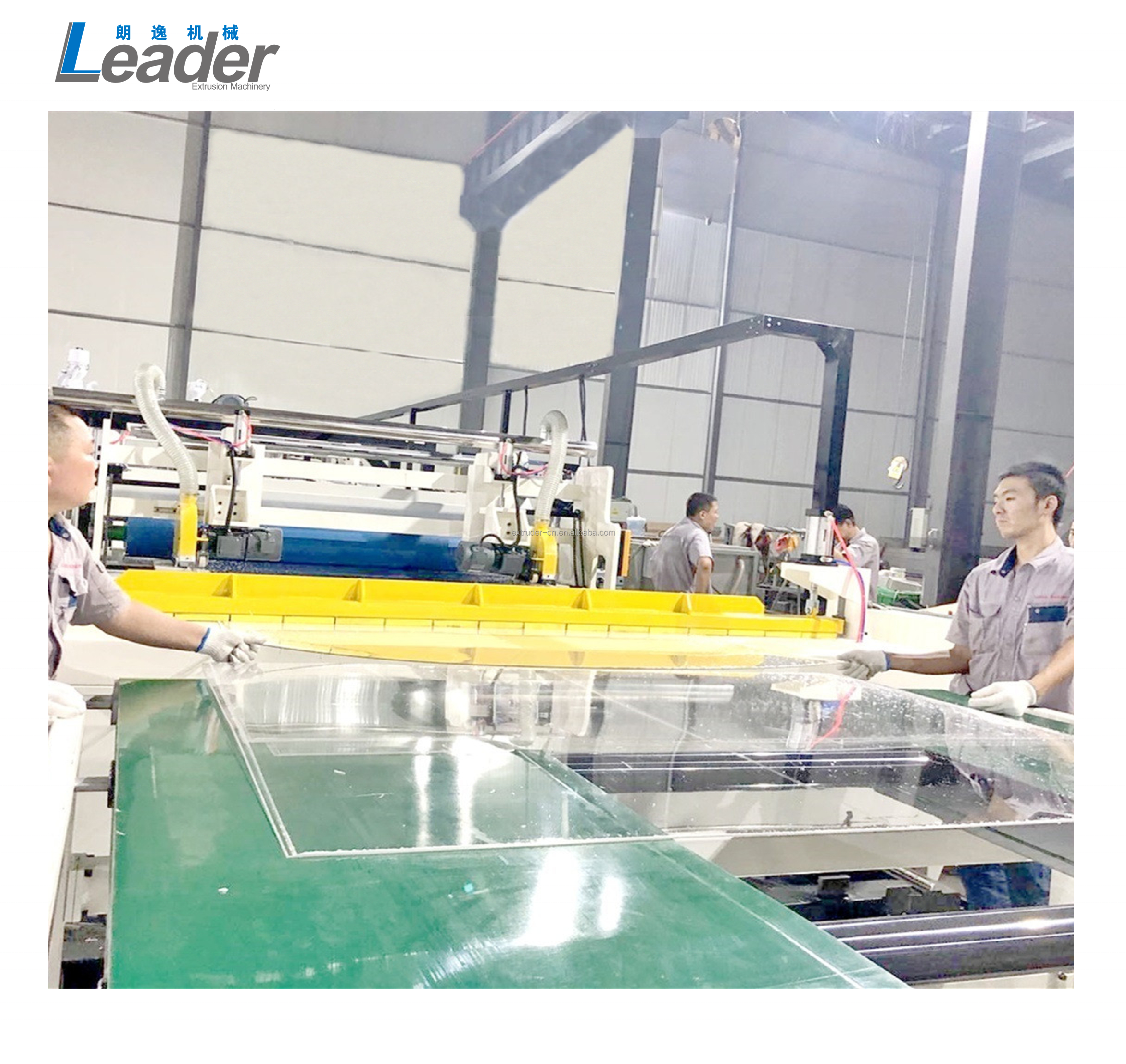 Leader Acrylic Sheet making machine PC Solid plastic sheet extruder Auto Glass plastic sheet extrusion machine  +8613361497218