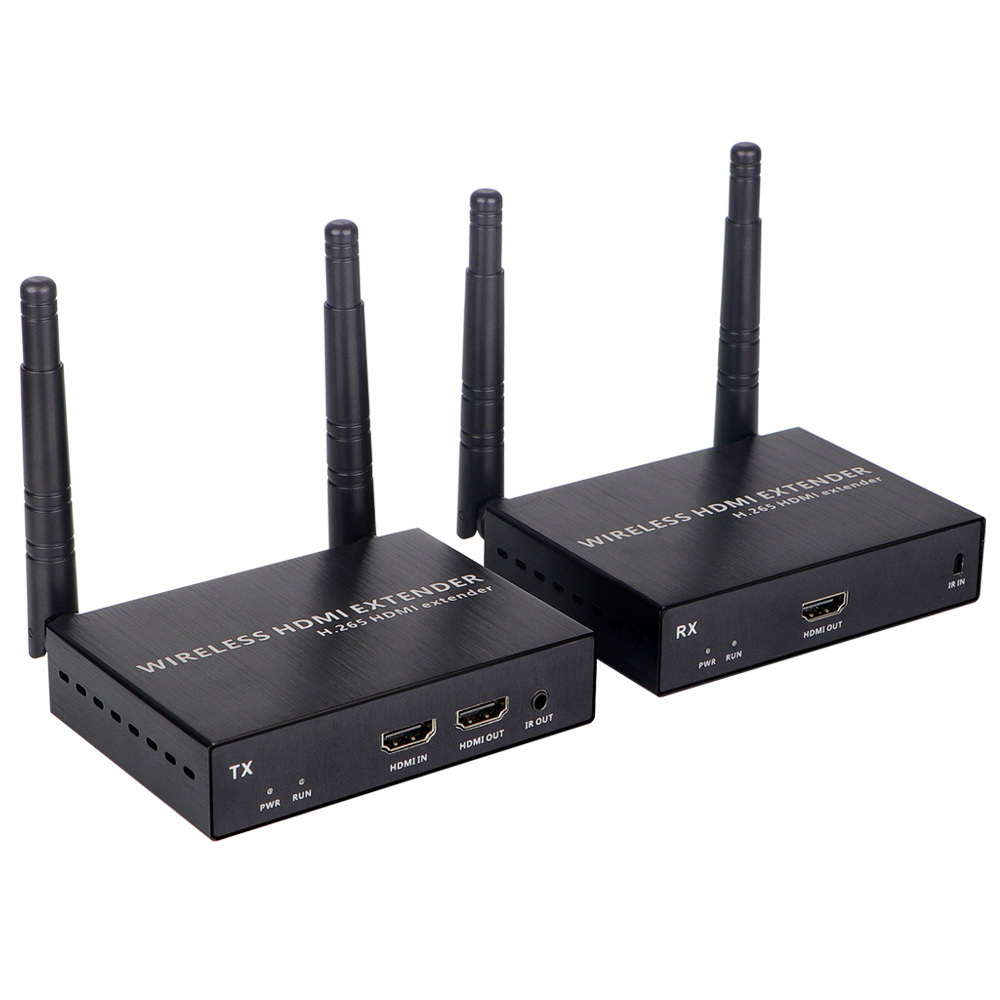 EXVIST 4K@30FPS KVM 1*TX+4*RX 200M Wireless HDMI Transmitter and Receiver Transmission Up to 656ft 4K Wireless HDMI Extender Kit