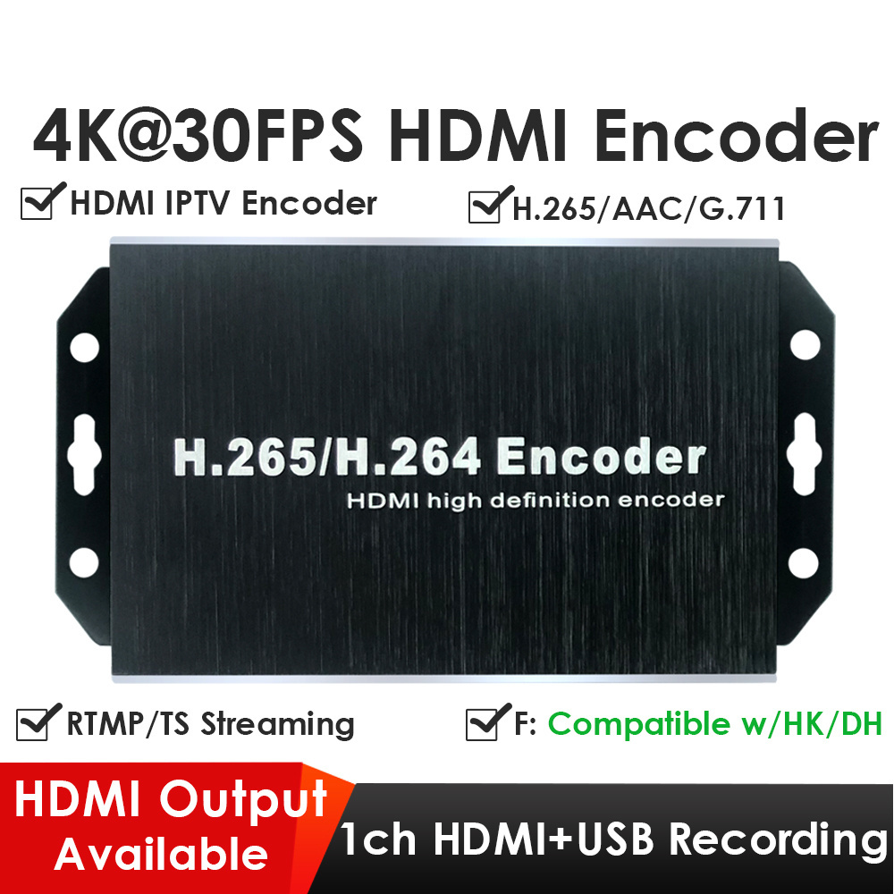 EXVIST H.265 4K PoE HDMI Encoder HDMI Loopout Dual USB2.0 for Recording Playing Compatible with ONV/HK HDMI to RTSP Encoder