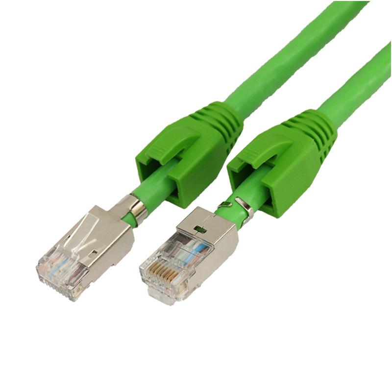 EXW High Quality Cat7 RJ45 Connector Plug Shielded with Tail 8 pin connector male female universal plug connector male female