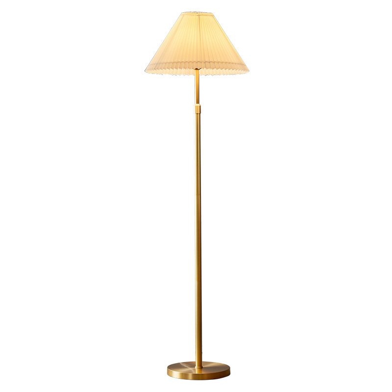 Modern Gold Tall Floor Lamp with Foot Switch Industrial Standing Lamp Living Room Bedroom Nursery Study Room Office Hotel Use