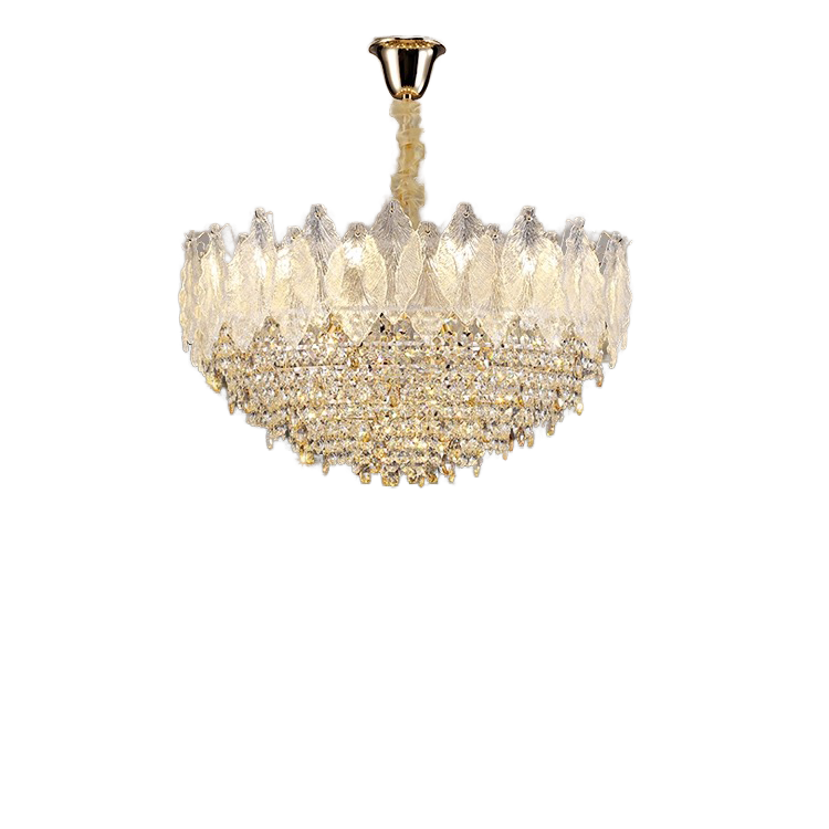 Modern 3-Tier Gold Crystal Chandelier 9 Lights Large Ceiling Pendant Light Fixtures Dining Room Living Room Bedroom Entryway