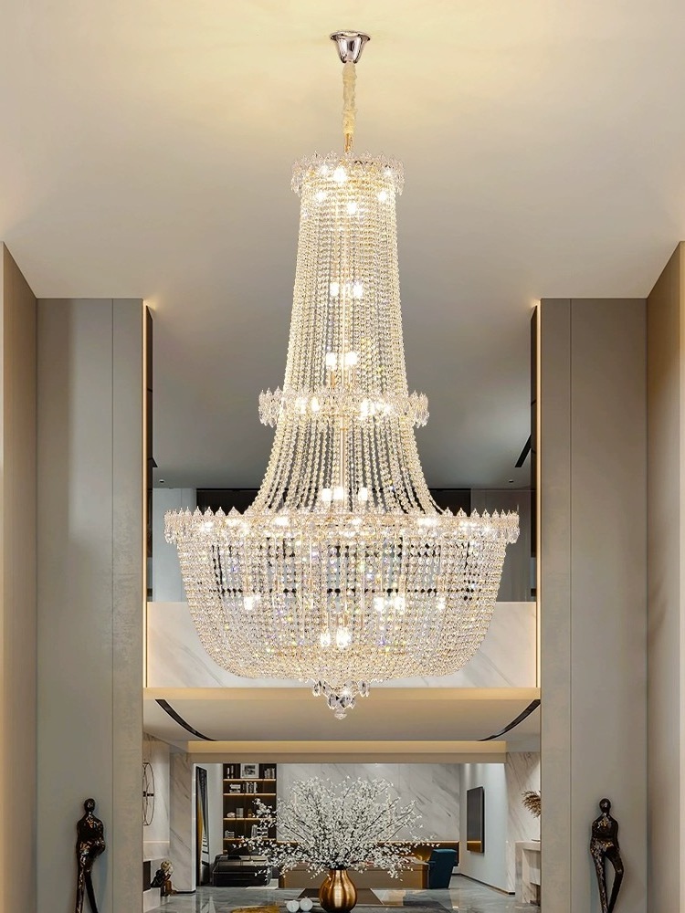 Gallery French Empire Crystal Chandelier Lighting Modern H50 X W30 for Foyer Entryway Family Room Living Room LED Light Source