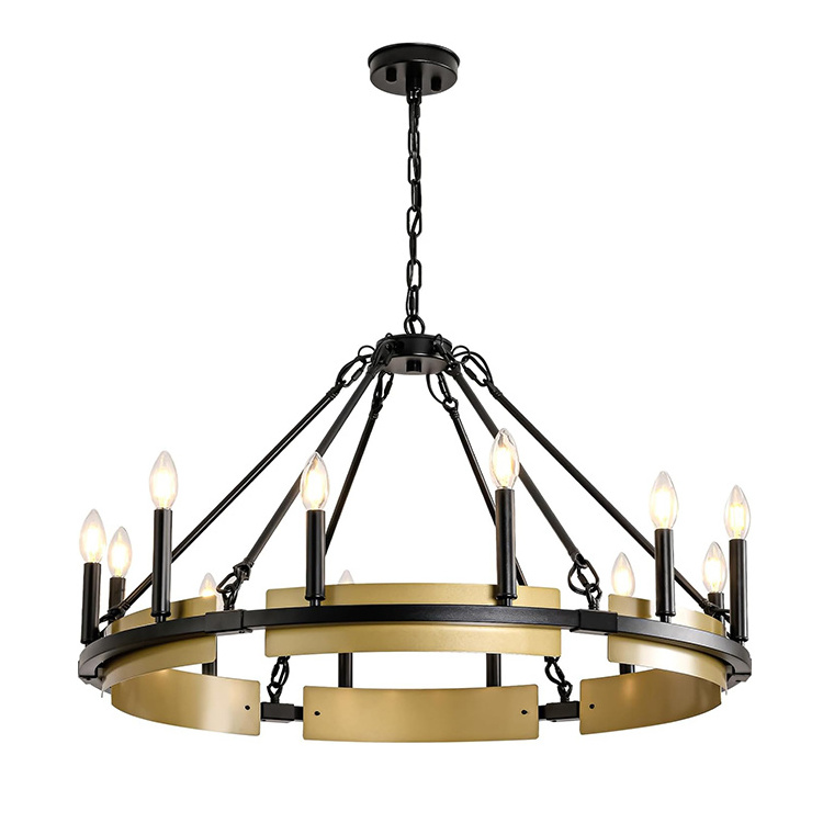 LED Black Chandelier Light Fixture for Dining Room Kitchen Living Room Hallway-Table Designed Chandelier