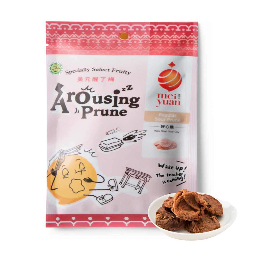 Mei Yuan Taiwanese Plum Sweet and Sour Taste Preserved Dried Prunes Seedless 20g regular sour snack