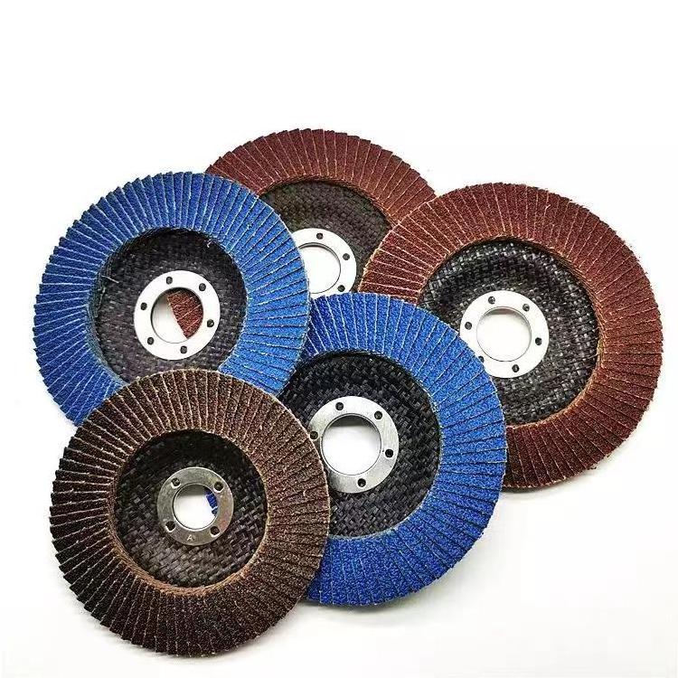 4 Inch Calcium Coated abrasives Disc Resistant Flap Disc for Metal Polishing curved flap disc