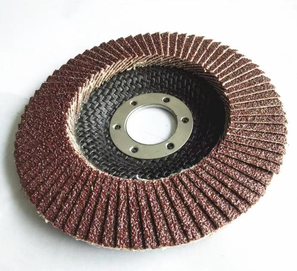 4 Inch Calcium Coated abrasives Disc Resistant Flap Disc for Metal Polishing curved flap disc