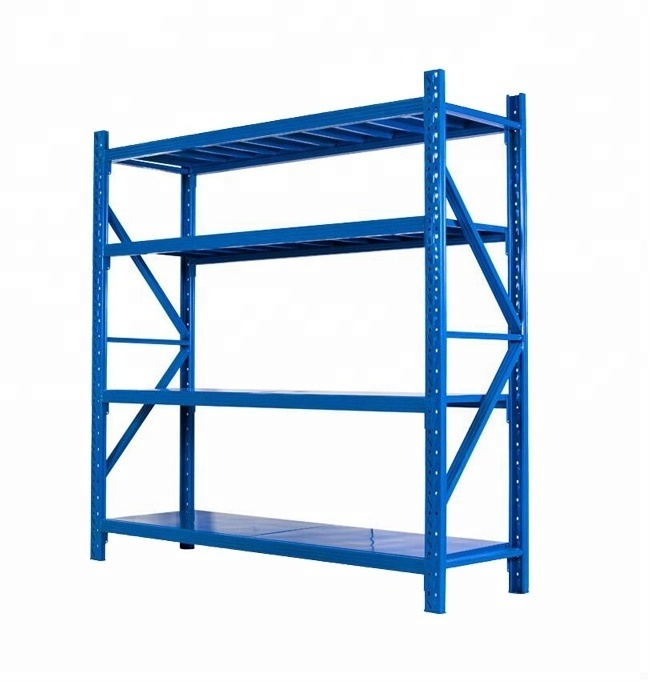 4 Tier Adjustable Shelf Boltless Multi-level Storage Metal Pallet Rack