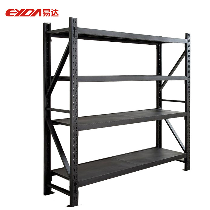 4 Tier Adjustable Shelf Boltless Multi-level Storage Metal Pallet Rack