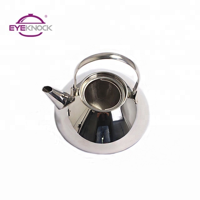 Unique triangle design stainless steel tea kettle with tea strainer water kettle