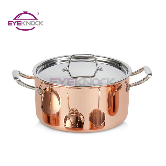 Hot Sale copper bottom triply copper cookware set