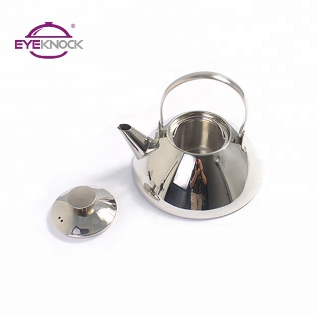 Unique triangle design stainless steel tea kettle with tea strainer water kettle