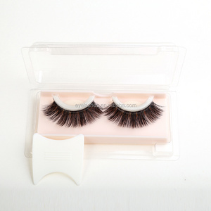 Self-adhesive false eyelash 3D Self-adhesive false silk Lashes Private Label Custom Eyelash Package  self adhesive eye lashes