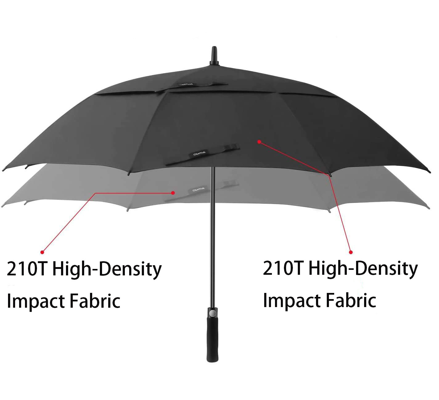 Uv Protection Extra Large Oversized Golf Umbrella Double Layers Vent Strong Golf Umbrella Custom Logo Windproof