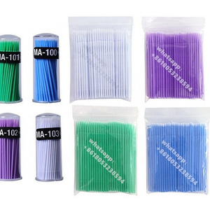 Disposable Micro Brush 100pcs Eyelash Extensions Lash Super Fine Cotton Stick Lint Free Microbrush for Eyelash Extension