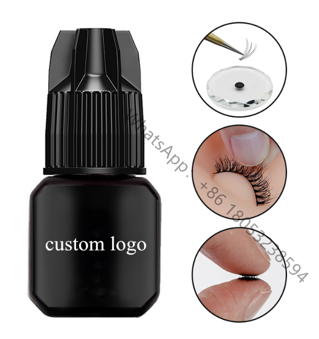 OEM ODM Eyelash Extensions Glue super fast strong adhesive eyelash glue Sensitive lady black glue