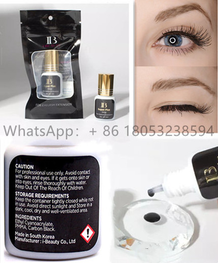 Original Korea High Quality 5ml Lashes Glue Free sample customized label Eyelash Extension ib Glue Adhesive