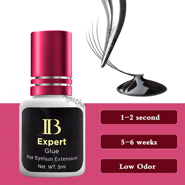 best quality for eyelash korea import eyelash glue ib expert glue new 1-2s dry ib eyelash extension black glue