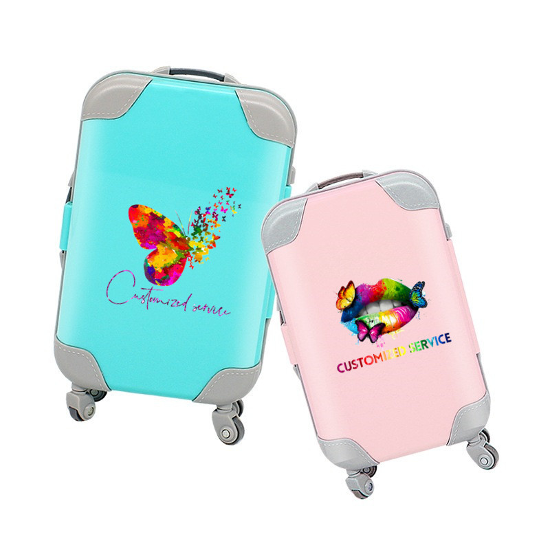 private label Empty cute mini suitcase eyelash box Hot selling mini luggage lash shampoo packaging suitcase