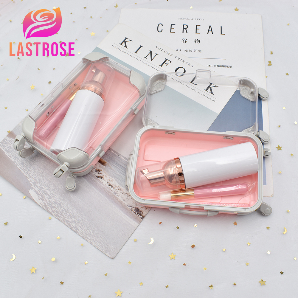 Lastrose mini suitcase wholesale lash suitcase for lash shampoo custom logo suitcase packaging box