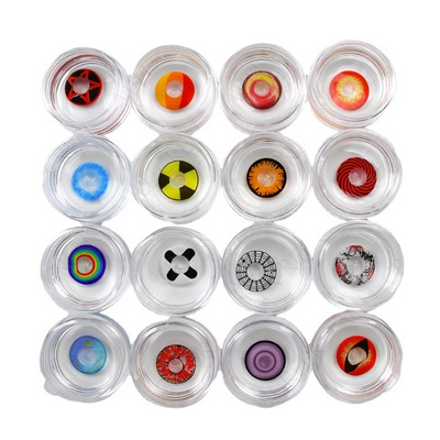 Wholesale Cosplay Halloween Contacts Scary Crazy Sharingan Colored Contact Lenses 1 Yearly Soft Contact Lenses