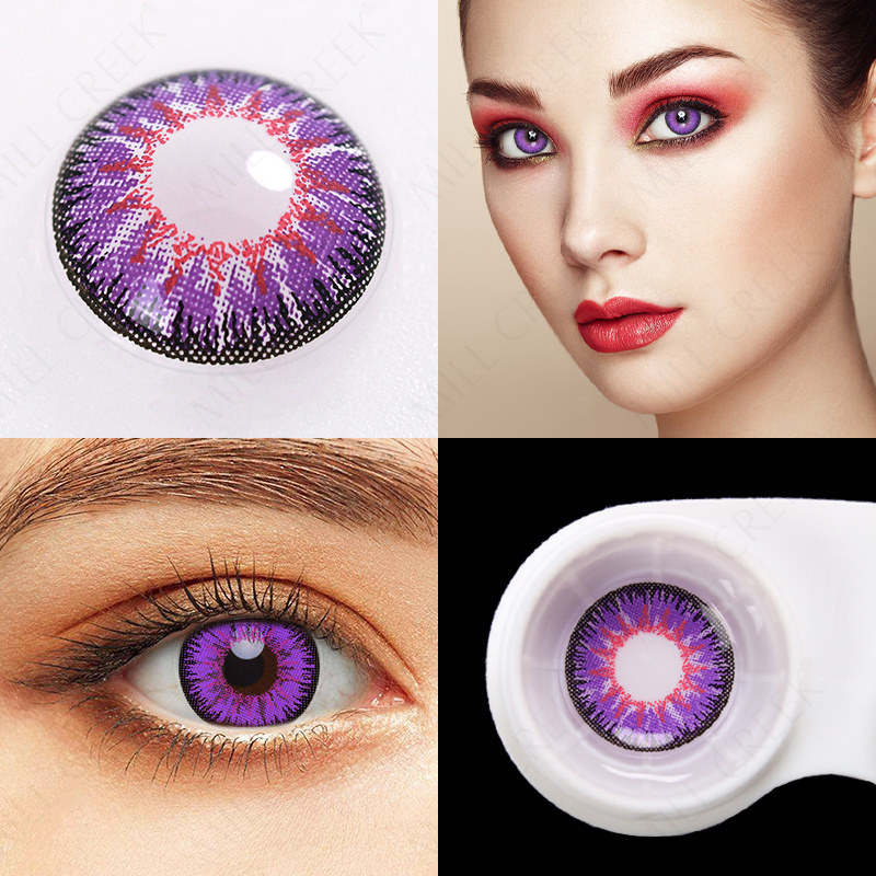 hot selling 3 tone colored eye soft contact lenses 14.5mm yearly natural eye contacts wholesale color contact lens