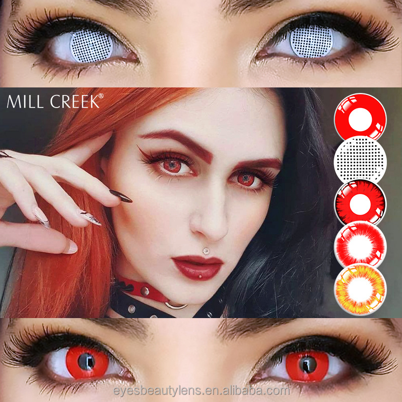 1 year color contact lenses wholesale cosplay halloween contacts scary crazy colored contact lenses