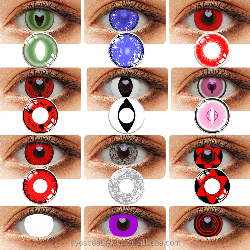 1 year color contact lenses wholesale cosplay halloween contacts scary crazy colored contact lenses