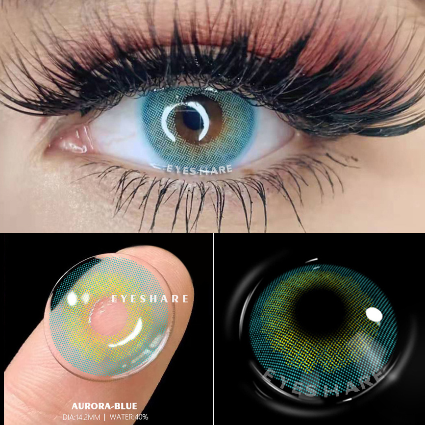 EYESHARE Lentes De Contacto Colored Eyes Lens Natural Crystal Aurora Colors Cosmetic Contact Lenses Eye Color Lenses for Eyes